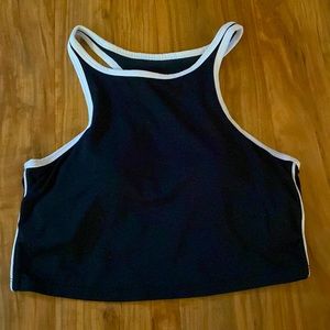 Fabletics small sports bra. Black/ white. Pads included